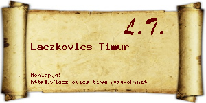 Laczkovics Timur névjegykártya